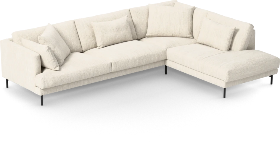 Harper - 3-sits soffa med divan höger - Vit