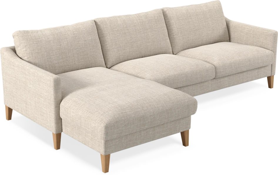 Winston - 3-sits soffa med schäslong, vändbar - Beige