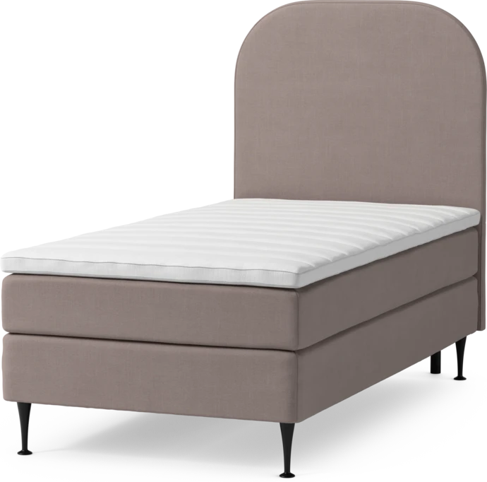 Roma Family, Kontinentalsäng, enkelsäng med bäddmadrass och sänggavel slät, B 105-140