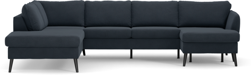 County - 3-sits soffa med divan vänster och schäslong höger - Blå