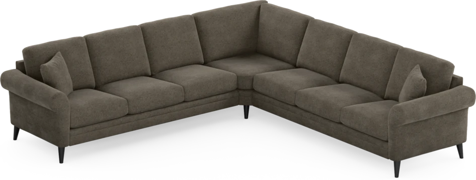 Eden - Hörnsoffa, 3+3-sits - Brun