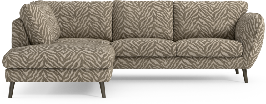 Madison Lux - 2-sits soffa med divan vänster - Brun