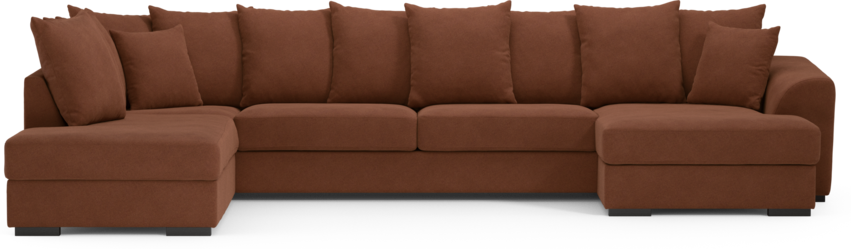 Town - 3-sits soffa med divan vänster och schäslong höger - Orange