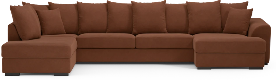 Town - 3-sits soffa med divan vänster och schäslong höger - Orange