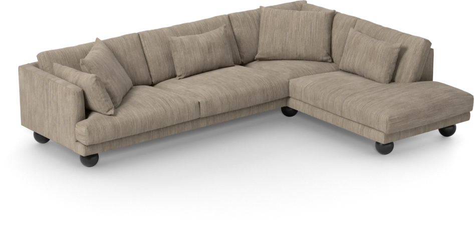 Harper - 3-sits soffa med divan höger - Beige