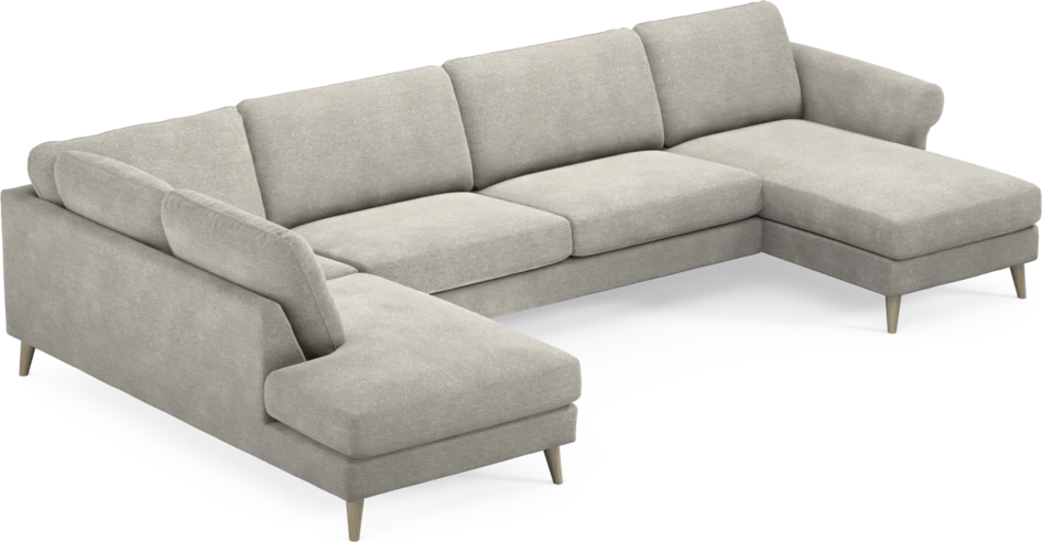 Bridge - 3-sits soffa med divan vänster och schäslong höger - Grå