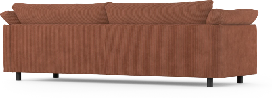 Cherrie - 4-sits soffa, fast klädsel - Orange