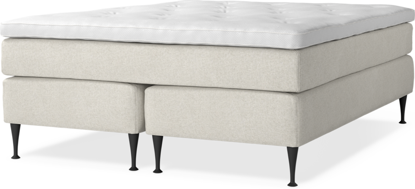 Delux Sense - Kontinentalsäng, dubbelsäng med bäddmadrass - Beige