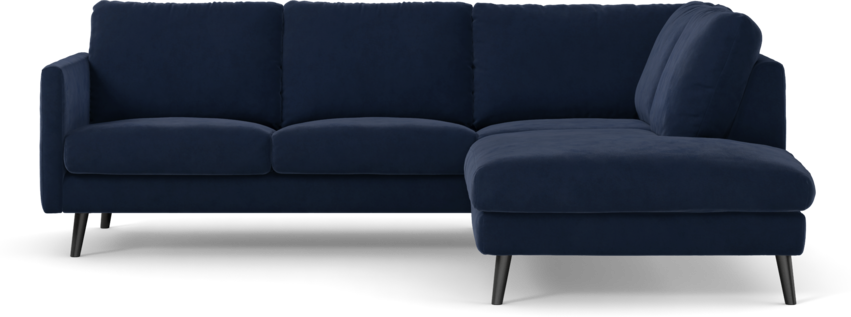 Madison Lux - 2-sits soffa med divan höger - Blå