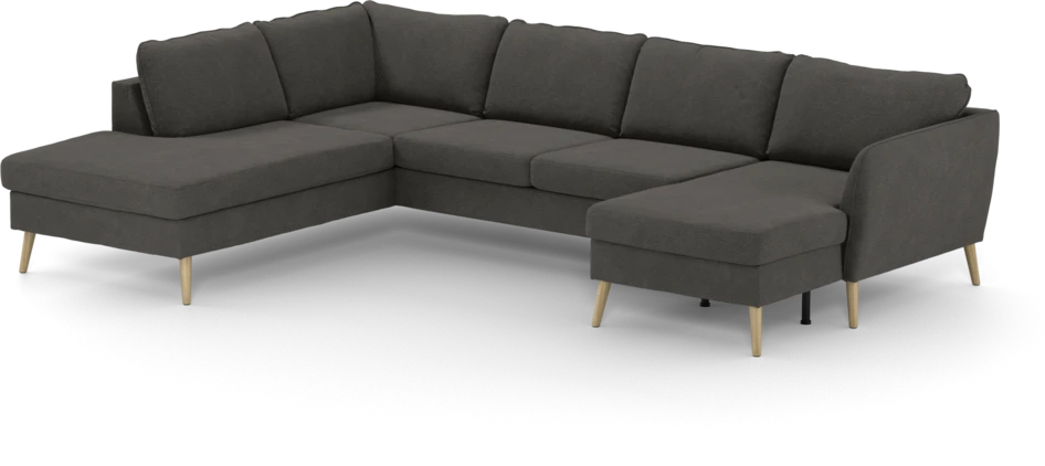 County - 3-sits soffa med divan vänster och schäslong höger - Brun
