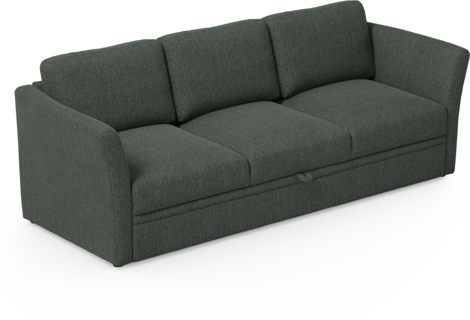 Öland - Bäddsoffa 3-sits, längsbäddad - Grön