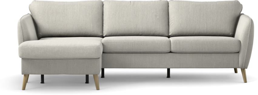 County - 3-sits soffa med flyttbar schäslong - Grå