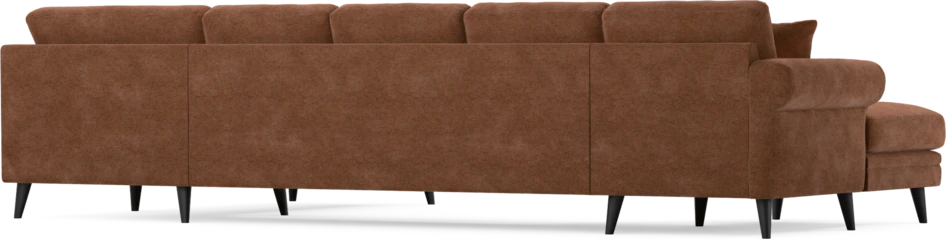 Eden - 3-sits soffa med schäslong vänster och divan höger - Orange