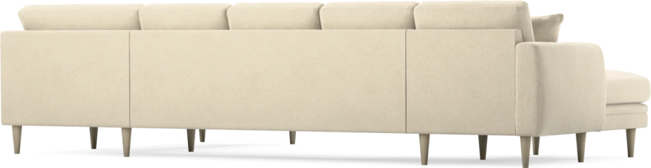 Eden - 3-sits soffa med schäslong vänster och divan höger - Beige