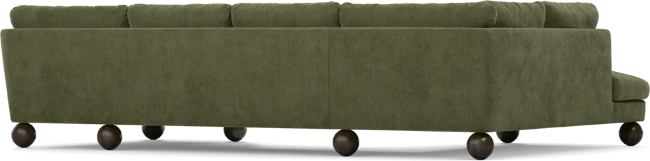 Madison - 2-sits soffa med divan vänster och schäslong höger - Grön