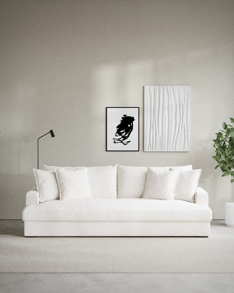 Mila - 4-sits soffa, hel dyna - inspiration