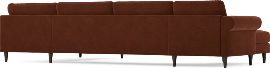 Bridge - 3-sits soffa med schäslong vänster och divan höger - Orange