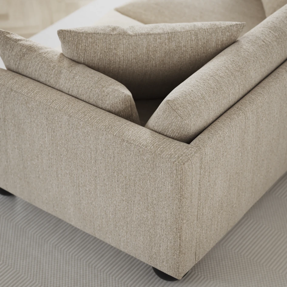 Harper - 3-sits soffa, hel dyna - Beige