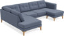 Rio - 3-sits soffa med divan vänster och schäslong höger - Blå