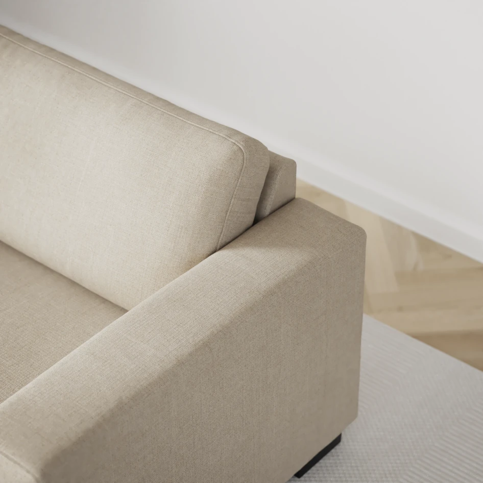 Nevada - 3-sits soffa med flyttbar schäslong - Beige