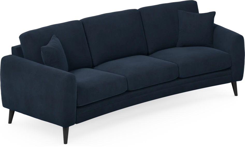Eden - 3-sits soffa svängd - Blå