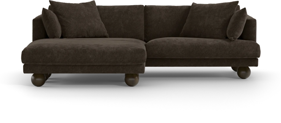 Harper - 4-sits med schäslong XL vänster - Brun