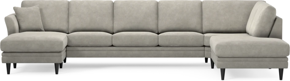 Eden - 3-sits soffa med schäslong vänster och divan höger - Grå