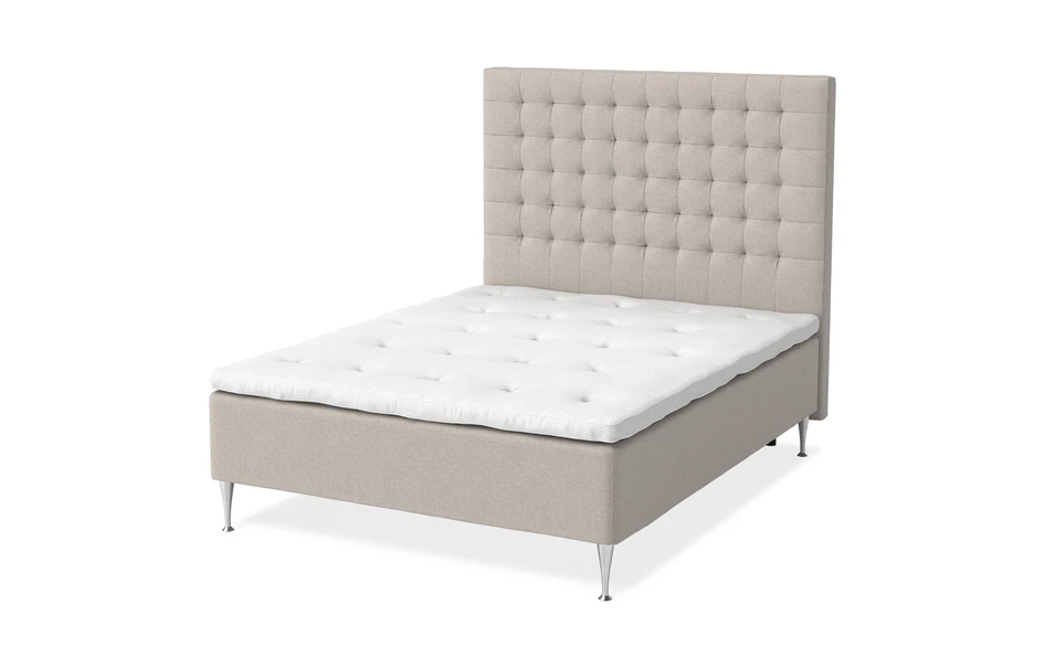 Dream Delux - Ramsäng, dubbelsäng med bäddmadrass Dream Delux vit - Beige