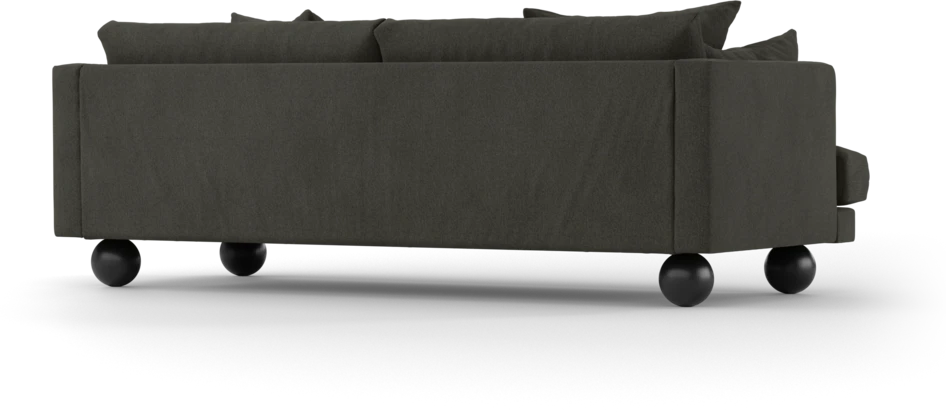 Harper - 3-sits soffa, hel dyna - Grå