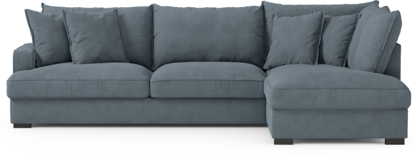 Mila - 3-sits soffa med divan höger - Blå