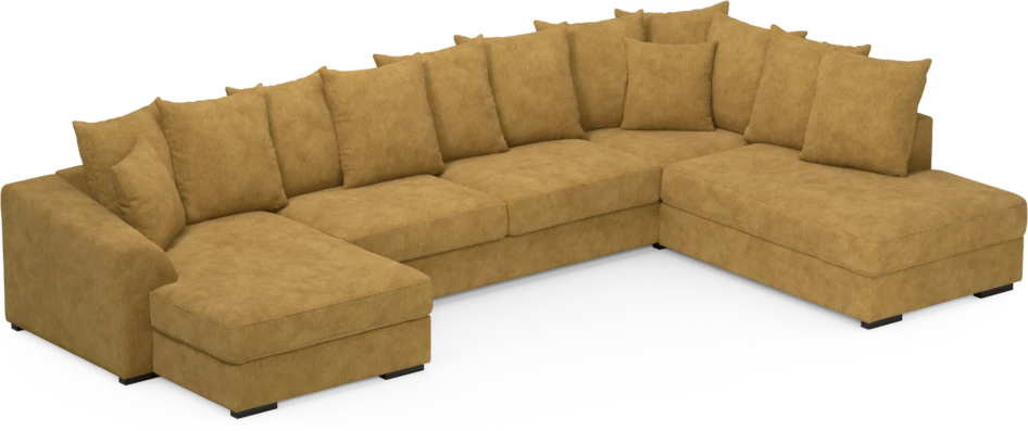 Town - 3-sits soffa med divan höger och schäslong vänster - Gul