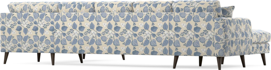 Eden - 3-sits soffa med schäslong vänster och divan höger - Flerfärgad