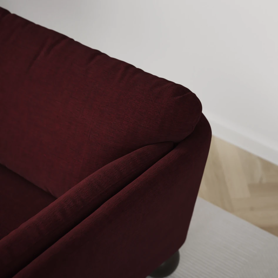 Madison - 2-sits soffa med divan vänster och schäslong höger - Röd