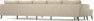 County - 4-sits soffa med schäslong vänster och divan höger - Beige