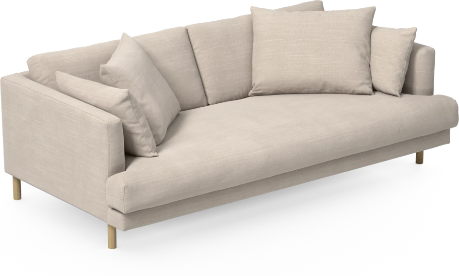 Harper - 3-sits soffa, hel dyna - Beige