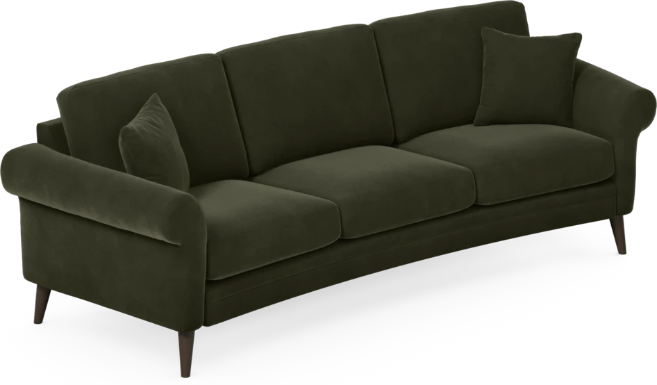Eden - 3-sits soffa svängd - Grön