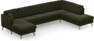Eden - 3-sits soffa med schäslong vänster och divan höger - Grön
