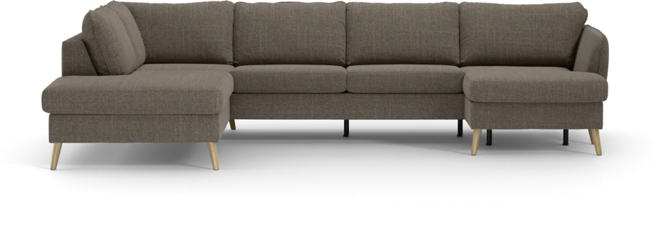 County - 3-sits soffa med divan vänster och schäslong höger - Brun