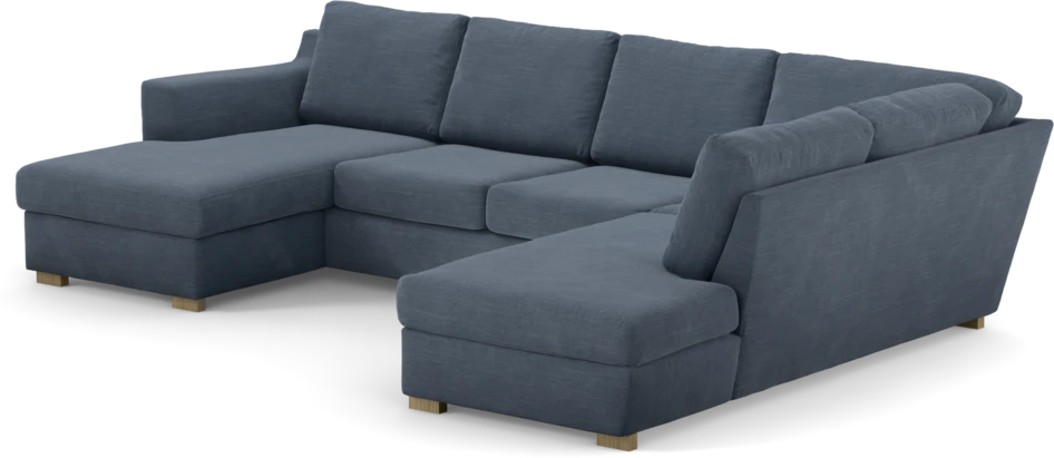 Friday - 3-sits soffa med schäslong vänster och divan höger - Blå