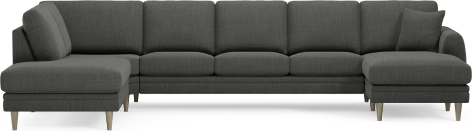 Eden - 3-sits soffa med divan vänster och schäslong höger - Grå