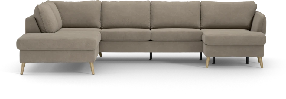 County - 3-sits soffa med divan vänster och schäslong höger - Beige