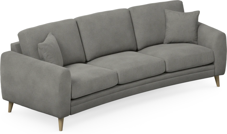 Eden - 3-sits soffa svängd - Grå