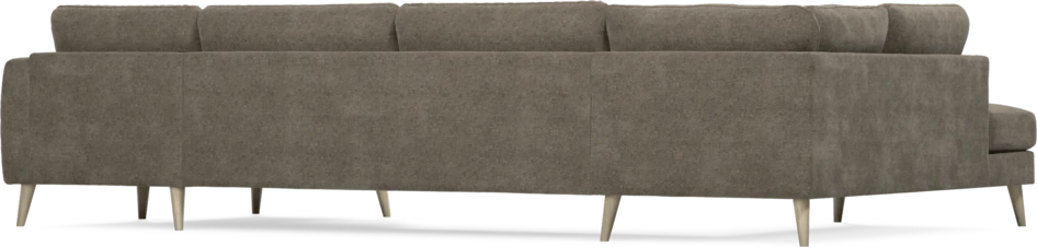 Bridge - 3-sits soffa med divan vänster och schäslong höger - Brun