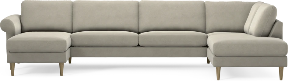 Bridge - 3-sits soffa med schäslong vänster och divan höger - Brun