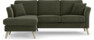 Eden - 2-sits soffa med schäslong - Grön