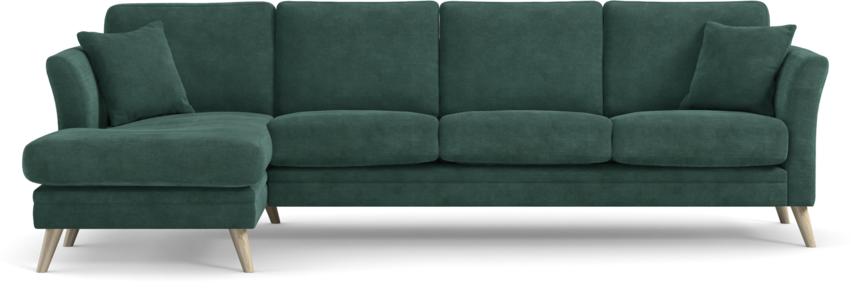 Eden - 3-sits soffa med schäslong - Blå