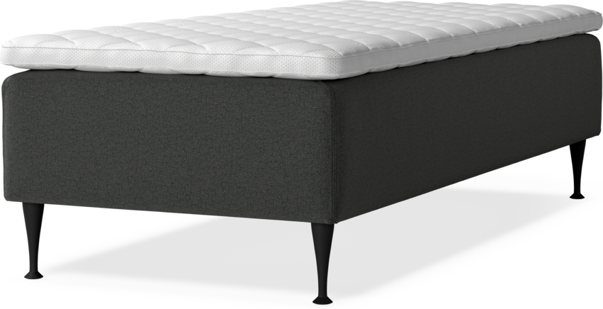 Delux Dream - Ramsäng, enkelsäng med bäddmadrass - Grå