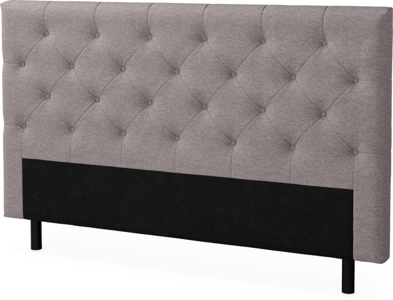 Delux Pikerad Låg - Sänggavel, 90-210 cm - Grå