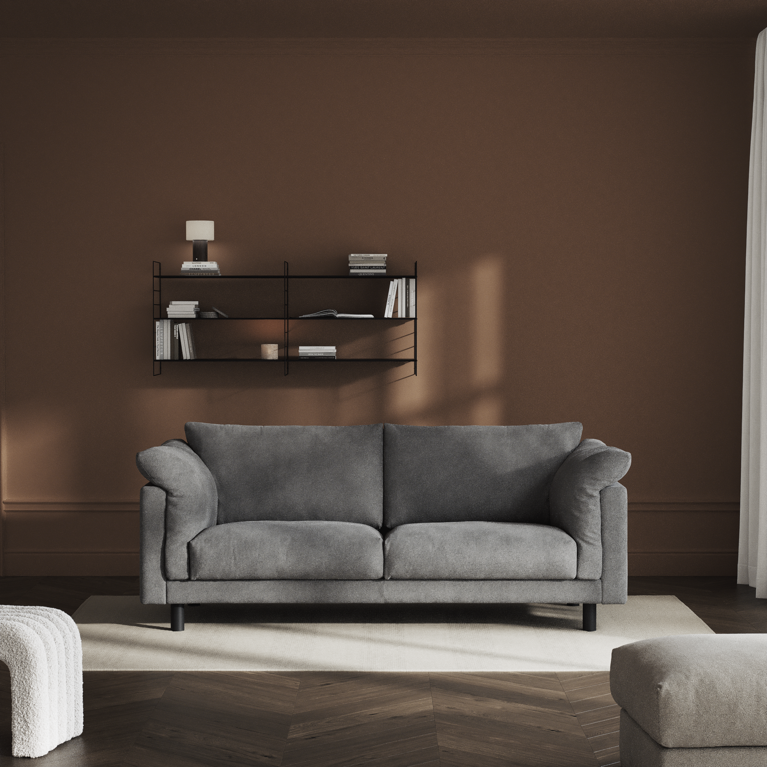 Cherrie, 2,5-sits soffa, fast klädsel