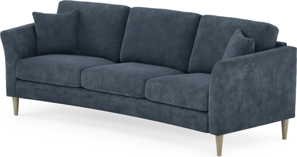 Eden - 3-sits soffa svängd - Blå